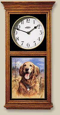Golden Retriever Clock - Click Image to Close